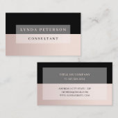 Eleganter Berater mit minimaler Rose in Gold und S Visitenkarte (Vorne/Hinten)