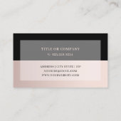 Eleganter Berater mit minimaler Rose in Gold und S Visitenkarte (Rückseite)