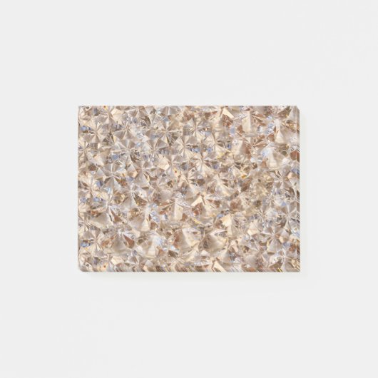 Eleganter bernsteinfarbiger Kristall-Dekor Post-it Klebezettel (Vorderseite)