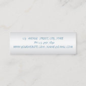 Eleganter Beruflich Chic Modern Glittery Bokeh Mini Visitenkarte (Rückseite)