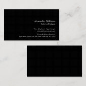 Eleganter Beruflich Classic Premium Black Luxe Visitenkarte (Vorne/Hinten)