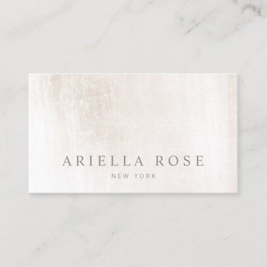 Eleganter Beruflich gebürsteter weißer Marmor Visitenkarte (Vorderseite)
