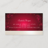 Eleganter Beruflich Mandala Red Yoga Instructor Visitenkarte (Rückseite)