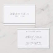 Eleganter Beruflich Moderner Chic Einfaches Schlic Visitenkarte (Vorne/Hinten)