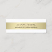 Eleganter Beruflich Moderner Sleek Schlicht Luxus Mini Visitenkarte (Rückseite)