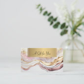 Eleganter Beruflich rosa Marmor Rabattkarte (Stehend Vorderseite)