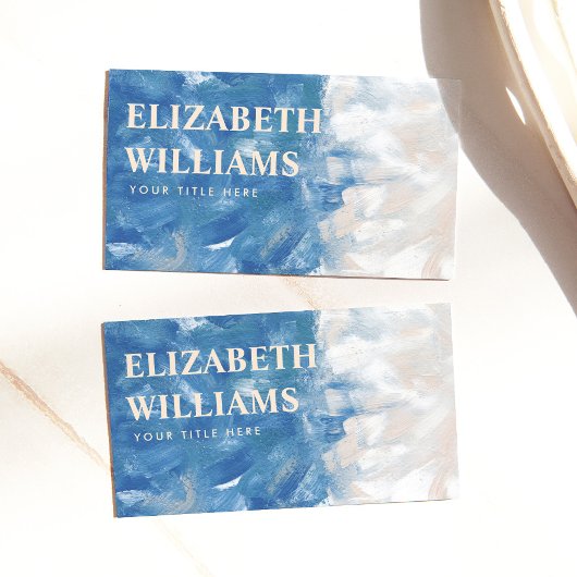 Eleganter Beruflicher Abstrakter Ozean Visitenkarte