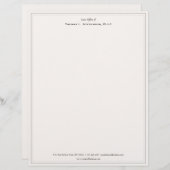 Eleganter Beruflicher Beige Letterhead Briefbogen (Vorne/Hinten)