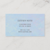 Eleganter Beruflicher Blick auf Blue Marbling Visitenkarte (Rückseite)