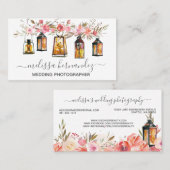 Eleganter beruflicher Blumenhochzeits-Fotograf Visitenkarte (Vorne/Hinten)