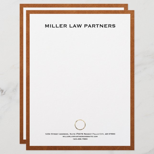 Eleganter Beruflicher Briefkopf (Vorne/Hinten)