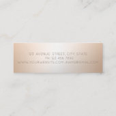 Eleganter Beruflicher Chic, Herz Mini Visitenkarte (Rückseite)