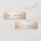 Eleganter Beruflicher Chic, Herz Mini Visitenkarte (Vorne/Hinten)