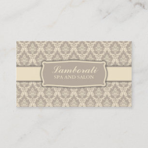 Eleganter Beruflicher Damask Innendekorator Visitenkarte