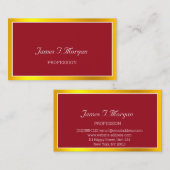 Eleganter Beruflicher Gerahmter VIP Roter Golden Visitenkarte (Vorne/Hinten)