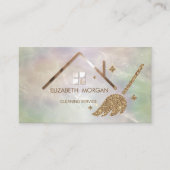 Eleganter Beruflicher Glitzer Broom House Opal Visitenkarte (Vorderseite)