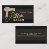 Eleganter Beruflicher Glitzer Haartrockner Visitenkarte (Vorne/Hinten)