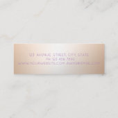 Eleganter Beruflicher Glitzer High Heel Mini Visitenkarte (Rückseite)