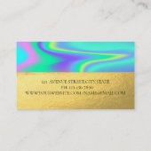 Eleganter Beruflicher Glitzer Visitenkarte (Rückseite)