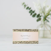 Eleganter Beruflicher Glitzer Visitenkarte (Stehend Vorderseite)