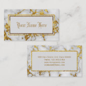 Eleganter Beruflicher Gold- und Weißmarmor Visitenkarte (Vorne/Hinten)