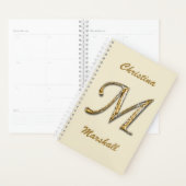 Eleganter Beruflicher Goldbrief M Monogram Initia Planer (Anzeige)