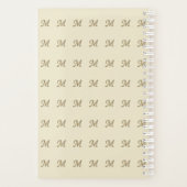 Eleganter Beruflicher Goldbrief M Monogram Initia Planer (Rückseite)
