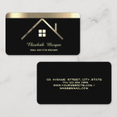 Eleganter Beruflicher Goldschloss Visitenkarte (Vorne/Hinten)