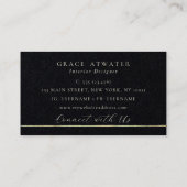 Eleganter Beruflicher Goldstreifen Visitenkarte (Rückseite)