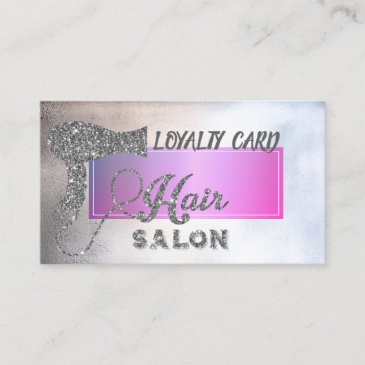 Eleganter Beruflicher Haartrockner, Herz Treuekarte (Vorderseite)