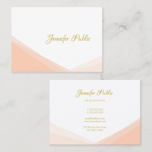 Eleganter, Beruflicher Handschrift-Text Visitenkarte (Vorne/Hinten)