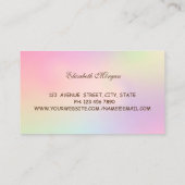 Eleganter Beruflicher Iridescent, Donuts, Bäckerei Visitenkarte (Rückseite)