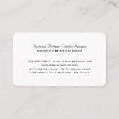 Eleganter Beruflicher Kunsthandwerker Visitenkarte (Rückseite)