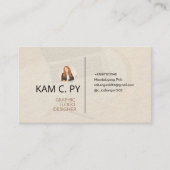 Eleganter Beruflicher Logo-Designer Visitenkarte (Vorderseite)