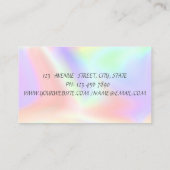 Eleganter Beruflicher Lotus, holografisch Visitenkarte (Rückseite)