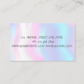 Eleganter Beruflicher Lotus, holografisch Visitenkarte (Rückseite)