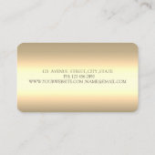 Eleganter Beruflicher Mischpult Streifen Gold Visitenkarte (Rückseite)