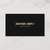 Eleganter Beruflicher, moderner Black Gold Luxe Visitenkarte (Vorderseite)