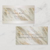 Eleganter Beruflicher moderner Gold Glitzer Einfac Visitenkarte (Vorne/Hinten)