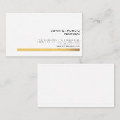 Eleganter beruflicher moderner Goldblick Striped Visitenkarte (Vorne/Hinten)