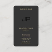 Eleganter Beruflicher, moderner Monogram-Initial L Visitenkarte (Rückseite)