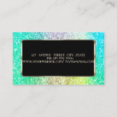 Eleganter Beruflicher, moderner Schwarzer Rahmen Visitenkarte (Rückseite)