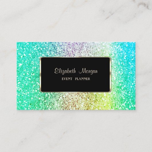 Eleganter Beruflicher, moderner Schwarzer Rahmen Visitenkarte (Vorderseite)