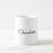 Eleganter Beruflicher Name Schlicht Schwarz-weiß Kaffeetasse (Mittel)