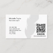 Eleganter Beruflicher Navy-Mobile-Notar-QR-Code Visitenkarte (Rückseite)