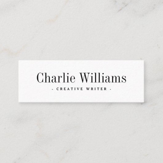 Eleganter beruflicher QR-Code Mini Visitenkarte (Vorderseite)