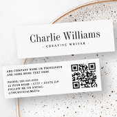 Eleganter beruflicher QR-Code Mini Visitenkarte