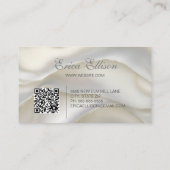 Eleganter Beruflicher QR Code Pearl Visitenkarte (Rückseite)