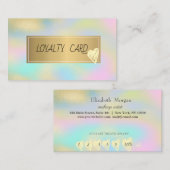 Eleganter Beruflicher Rahmen, goldenes Herz - Holo Treuekarte (Vorne/Hinten)