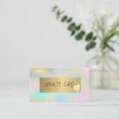 Eleganter Beruflicher Rahmen, goldenes Herz - Holo Treuekarte (Stehend Vorderseite)